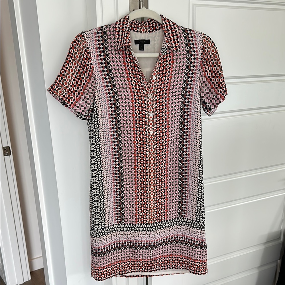 J.Crew Shirt Dress 100% Silk